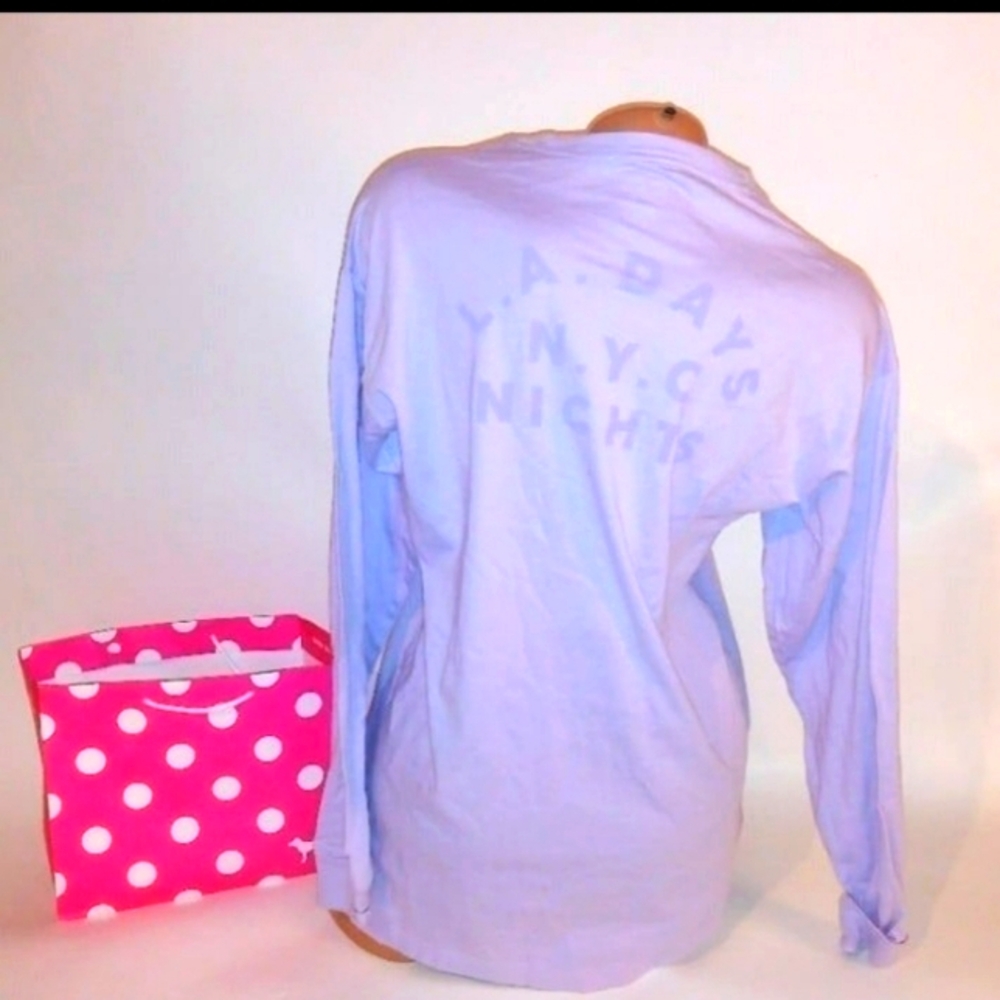 New Pink Victoria's Secret La days NYC Nights Tee large